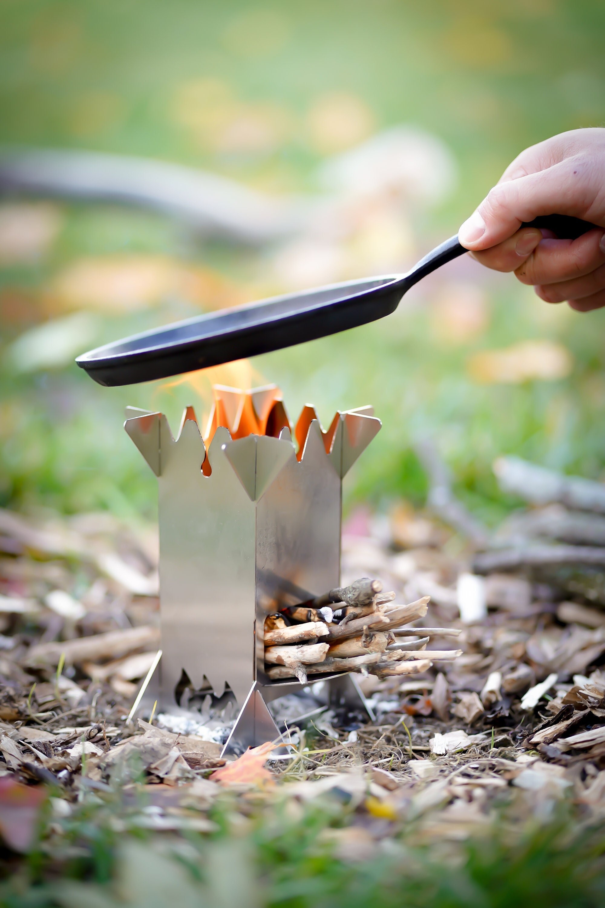 Mini Rocket Stove. Stainless Solo-sized Flat Pack Twig Stove - Etsy