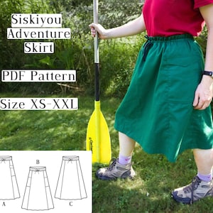 Siskiyou Adventure Skirt PDF Pattern - Size XS-XXL - Hiking, Athletic, Workout, Modest