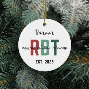 Ornament gepersonaliseerde gedragstechnicus Aangepast RBT-cadeau voor geregistreerde gedragstechnicus Aangepast cadeau voor RBT Cadeau voor ABA-technicus