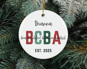 Décoration personnalisée d'analyste du comportement Tableau personnalisé Cadeau Analyste du comportement certifié Cadeau BCBA pour thérapeute Cadeau personnalisé Cadeau de remise des diplômes BCBA