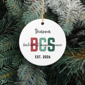 Personalized Computer Science Ornament Custom BCS Gift for IT Graduation Gift Computer Science Student Grad Computer Programmer School Gifts