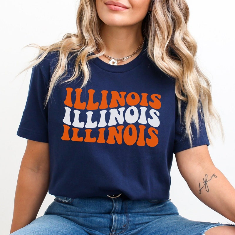 I Love ILLINOIS Souvenir Tshirt Travel Emoji Hat Funny