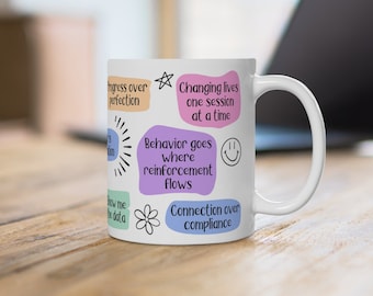 ABA Mug Applied Behavior Analysis Coffee Cup BCBA Gift for RBT Behavior Therapist Mug Future Bcba Gift Behavior Analyst Graduation Gifts
