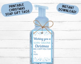 Christmas Gift Tags Scent-Sational Christmas Gift Tag Teacher Gift Printable Soap Gift Tag Lotion Gift Tag Employee Staff Coworker Gift Tags