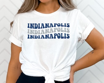 Indianapolis Football T-Shirt Vintage Indianapolis Football TShirt Gift for Indy Football Fan Gift Retro Game Day Shirt for Her Women's