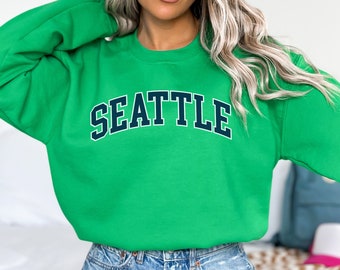 Seattle Football Sweatshirt Vintage Seattle Football Crewneck Shirt Gift for Seattle Football Fan Gift Retro Game Day Shirt for Her Women&#39;s