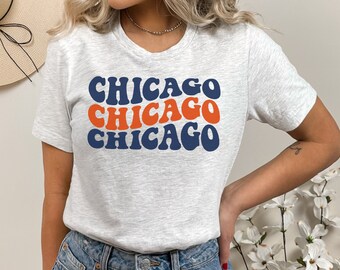 Chicago Football T-Shirt Vintage Chicago Football TShirt Gift for Chicago Football Fan Gift Retro Chicago Game Day Shirt for Her Women's