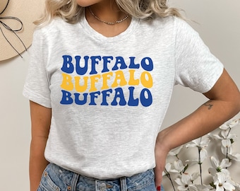 Buffalo Hockey T-Shirt Vintage Buffalo Hockey TShirt Gift for Buffalo Hockey Fan Gift Retro Buffalo Game Day Shirt for Her Women's T-Shirt