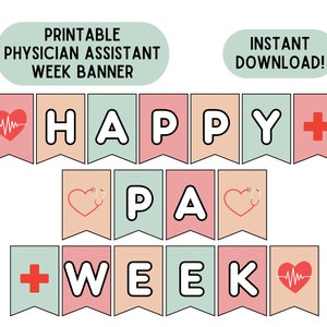 PA Week Banner Physician Assistant Week Sign Printable Physician Assistant Appreciation Download Happy PA Week Sign PA Appreciation