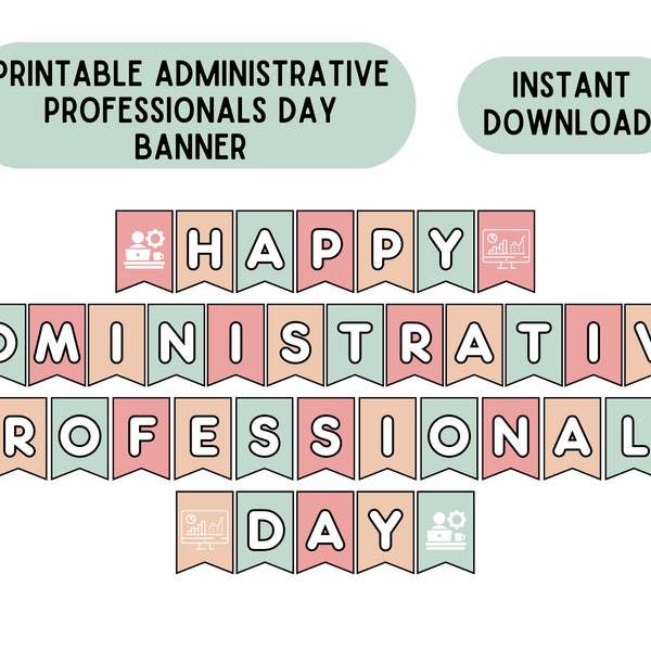 Administrative Professionals Day Banner Administration Day Sign Printable Admin Day Decorations Administration Appreciation Download