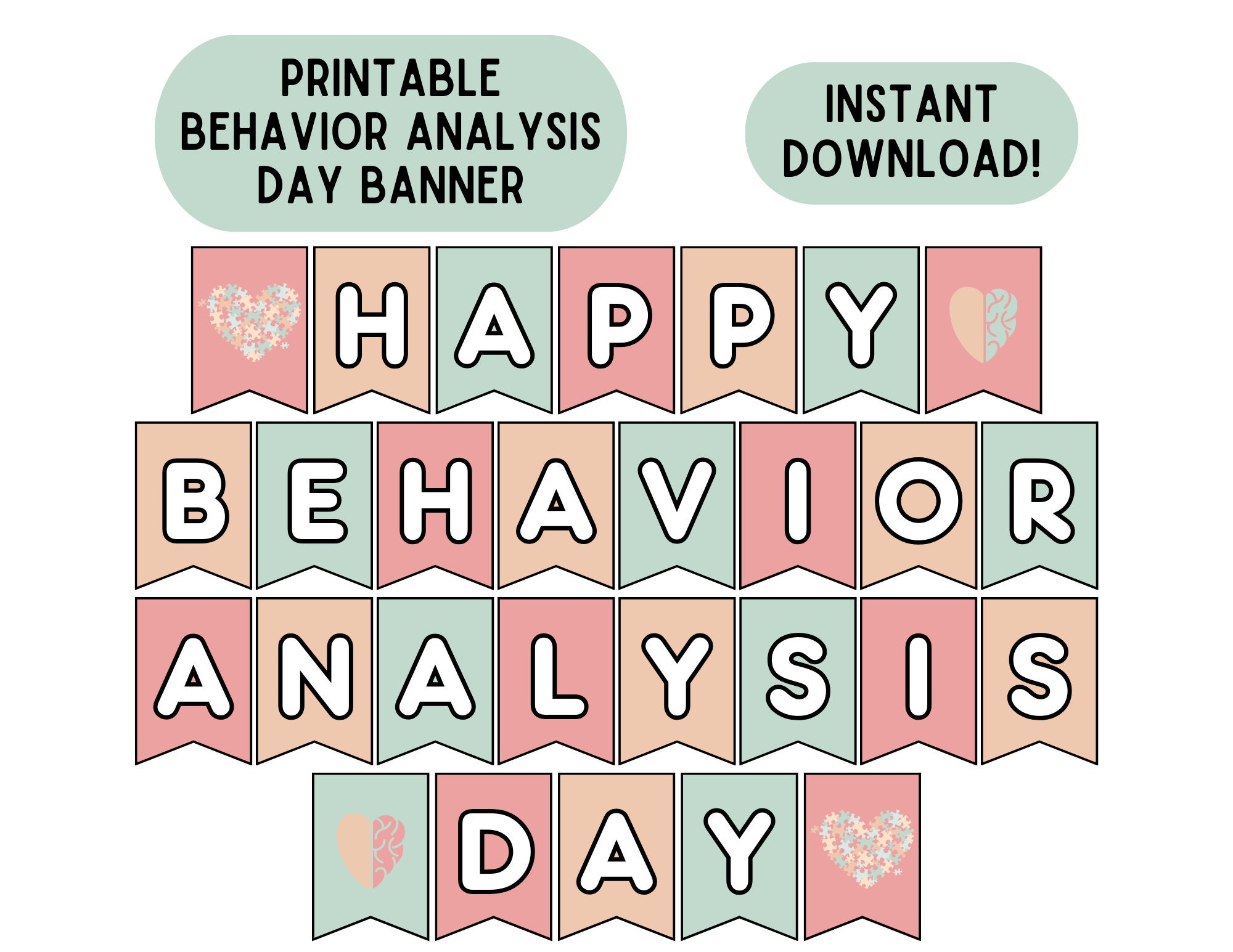 Behavior Analysis Day Banner Behavior Analysis Day Sign Printable ABA ...