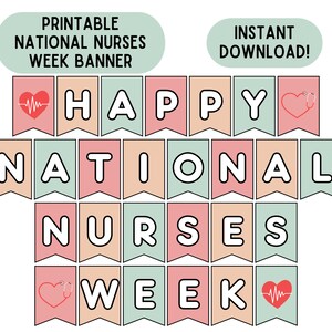 National Nurses Week Banner Nurses Week Sign Printable Nurse Week Decorations Nurse Appreciation Download Happy National Nurses Week Sign