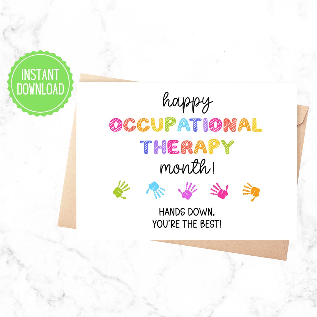 Occupational Therapy Month Card Pediatric OT Month Printable ...