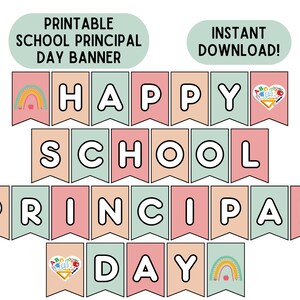School Principal Day Banner School Principals' Day Sign Printable Principal's Day Decorations School Principal Appreciation Download