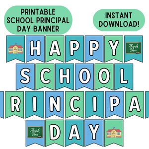 School Principal Day Banner School Principals' Day Sign Printable Principal's Day Decorations School Principal Appreciation Download