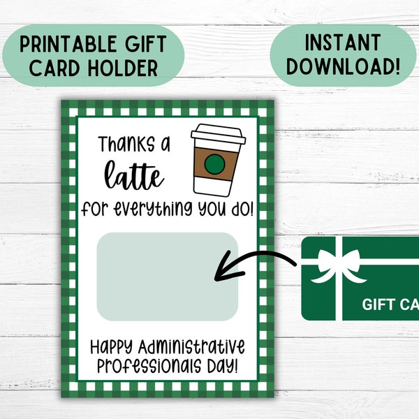 Administrative Professionals Gift Card Holder Administrative Professionals Day Card Printable Admin Christmas Gift Admin Appreciation Gift