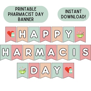 Pharmacist Day Banner Pharmacy Day Sign Printable Pharmacists Day Decorations Pharmacist Appreciation Download Happy Pharmacist Day Sign