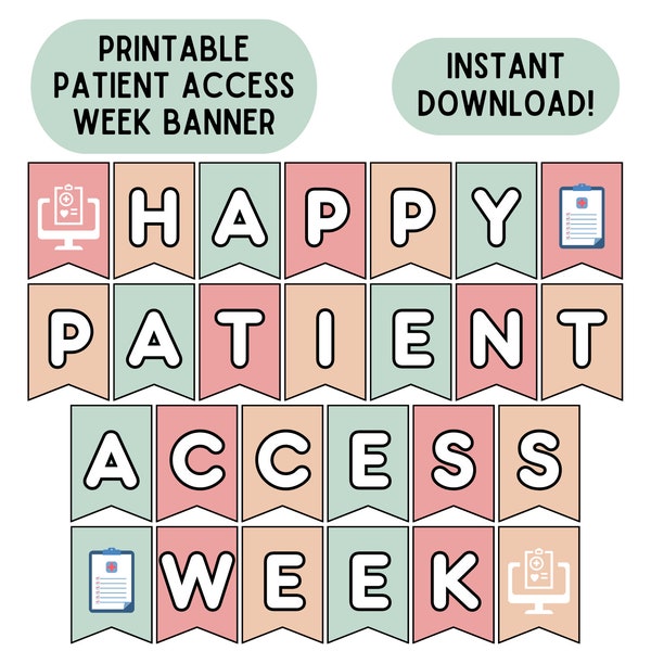 Patient Access Week Banner Patient Access Week Sign Printable Patient Access Representative Appreciation Download Happy Patient Access Week