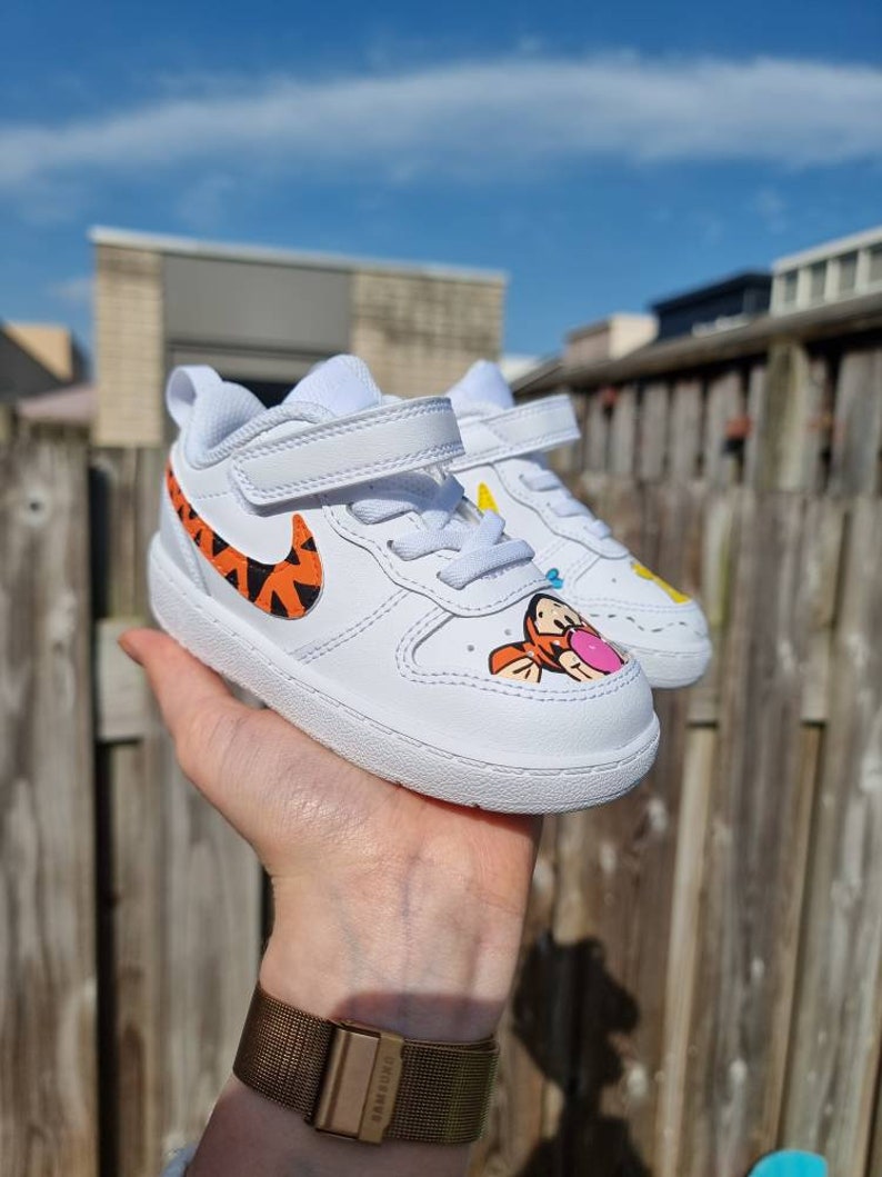 Nike custom Winnie Pooh and Tiger kids baby image 3