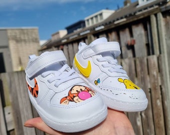 Nike custom Winnie Pooh and Tiger kids baby