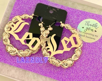 Leo Birthday Hoop Earrings Gift| Leo Earrings| Leo Jewelry