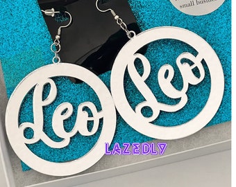 Leo Earrings|Leo Hoop Earrings|Leo Birthday Gift|Leo Birthday Jewelry