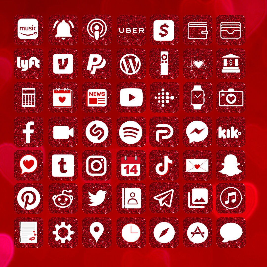 IOS App Icons Valentines Valentines iOS App Icons iOS App | Etsy