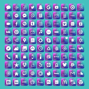 Gradient iOS 14 Spring App Icons iOS 14 App Icons Aesthetics App Icons iPhone IOS App Icons Gradient Prism Spring iOS App Icon image 2