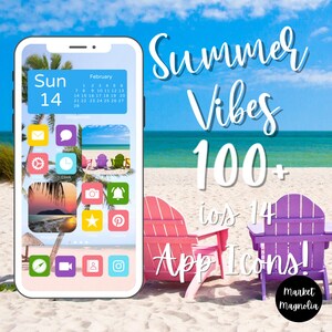 Summer Vibes IOS App Icons | iOS Icons | App Icons | Aesthetic IOS Icons | Beach Icons | Summer Icons | iPhone Aesthetic Icons
