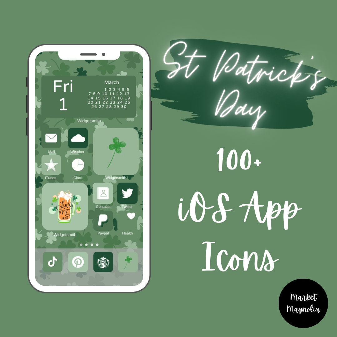 Happy Saint Patricks Day green leaf 2K wallpaper download