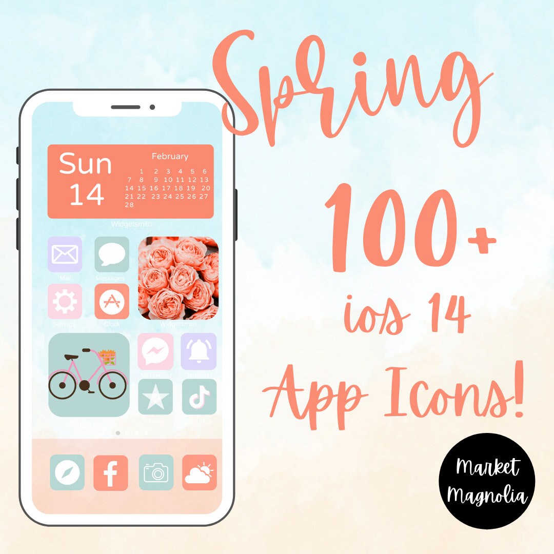 Spring App Icons | Ios 14 App Icons | Aesthetics App Icons | iPhone IOS ...
