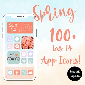Frühling App Icons | iOS 14 App Icons | Ästhetik App Icons | iPhone IOS App Icons | Instagram Highlights Frühling | Frühling iOS App Icon
