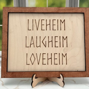 Valheim Wall Art, Video Games Decor Gifts, Nerdy Game Room Decor, Streamer Background, Liveheim Laugheim Loveheim, Game Room Wall Art