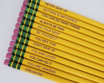 Affirmation Message Ticonderoga #2 Pencils Dozen