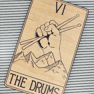 La batterie, jeu de cartes de tarot en bois drôle, cadeau bâillon pour adultes, design gothique occulte, bizarreries et curiosités décoration d'intérieur, baguette
