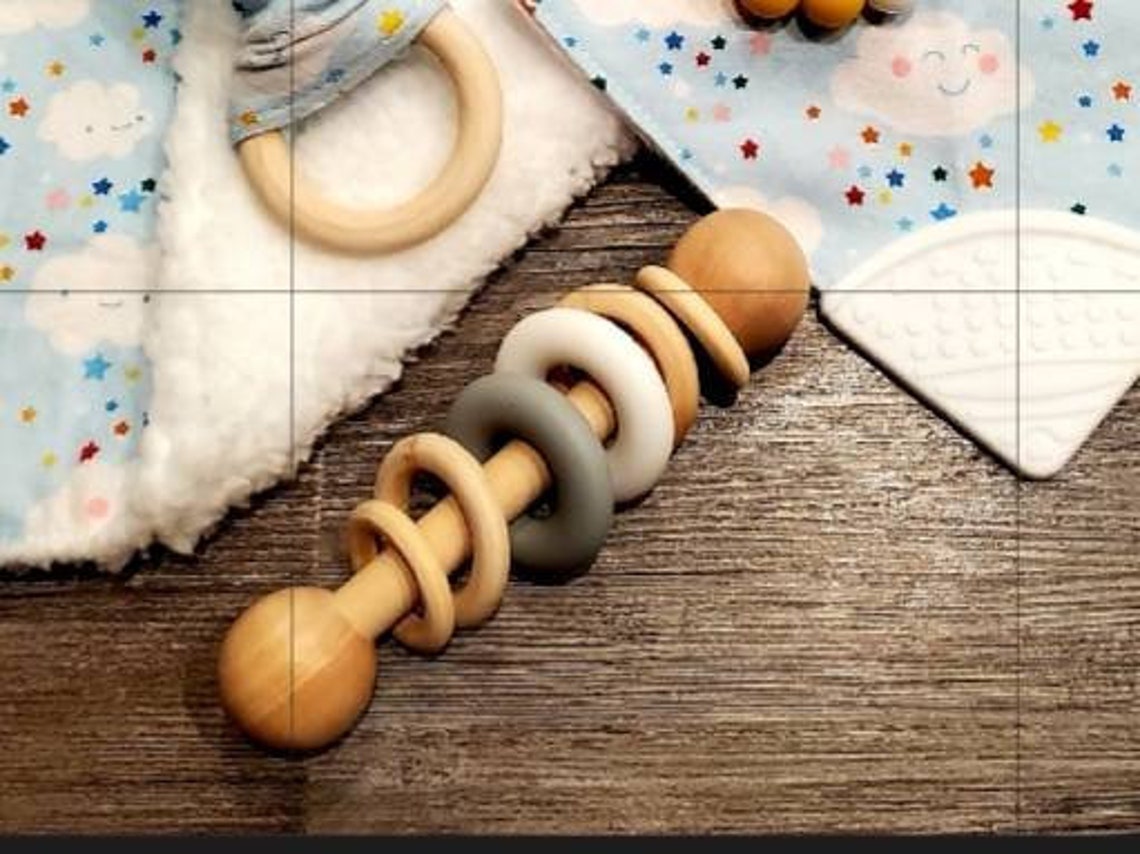 Handmade Wooden Rattles for Baby Etsy