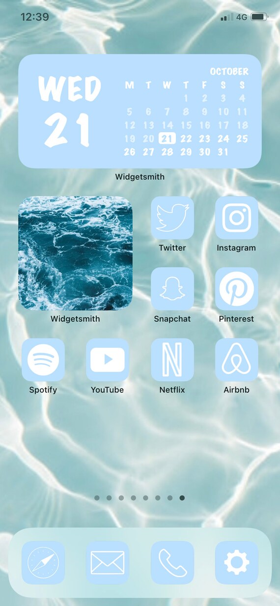 1 Pastel Blue 2 Colors Iphone Ios 14 App Icons Pastel App Etsy Ireland