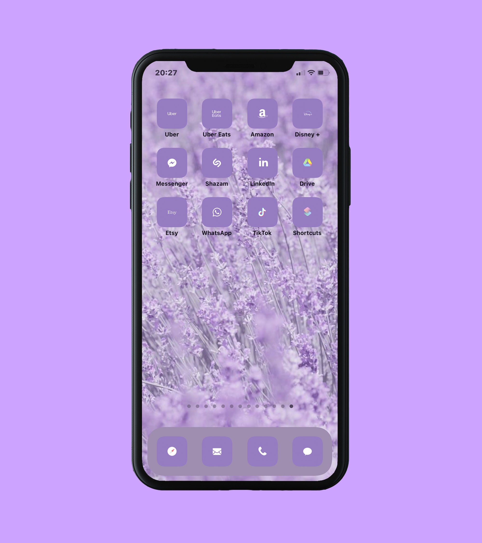 100 Lavender Purple Minimalist iPhone iOS 14 App Icons | Etsy