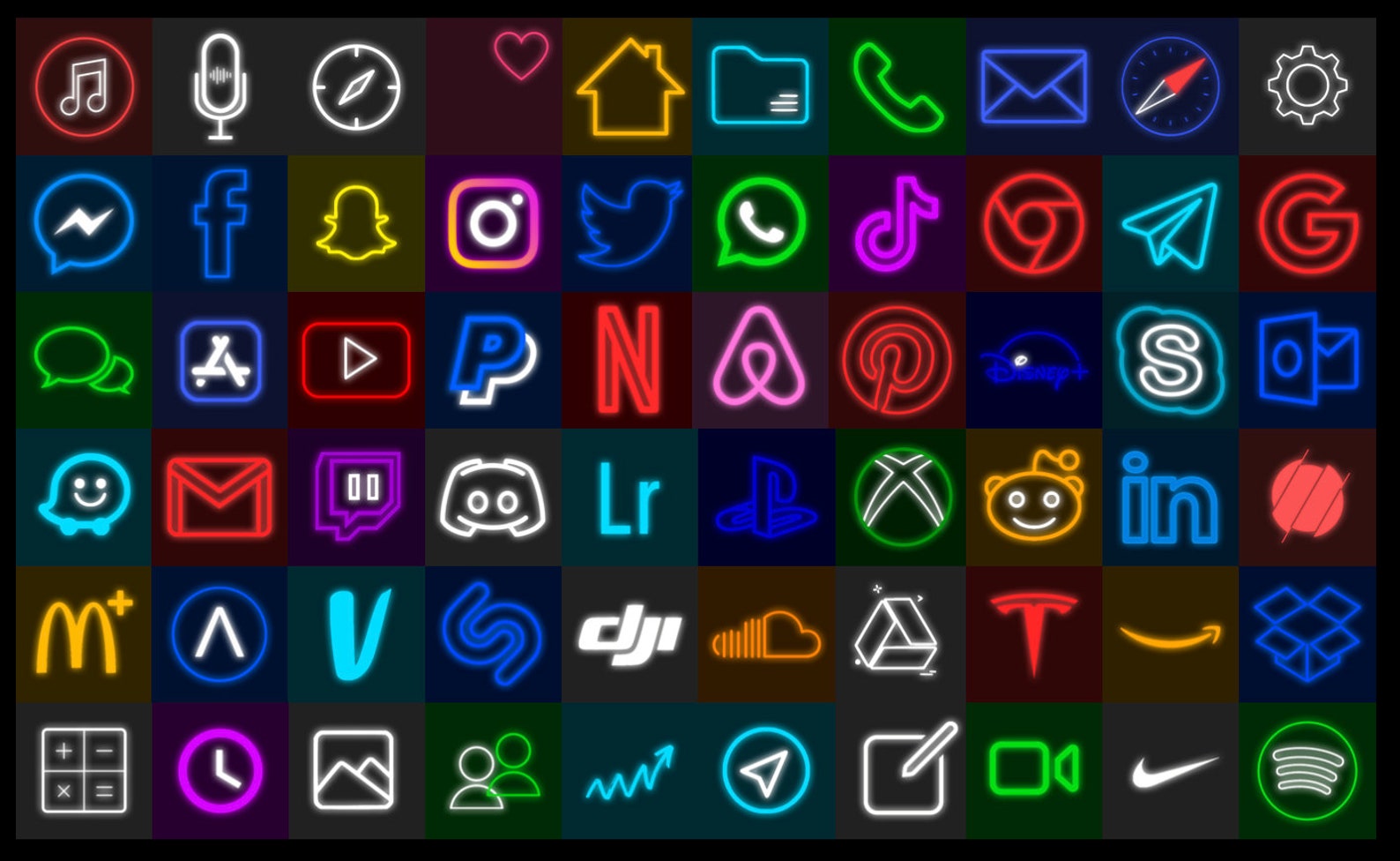 iphone neon shortcuts app icon iphone neon shortcuts app icon