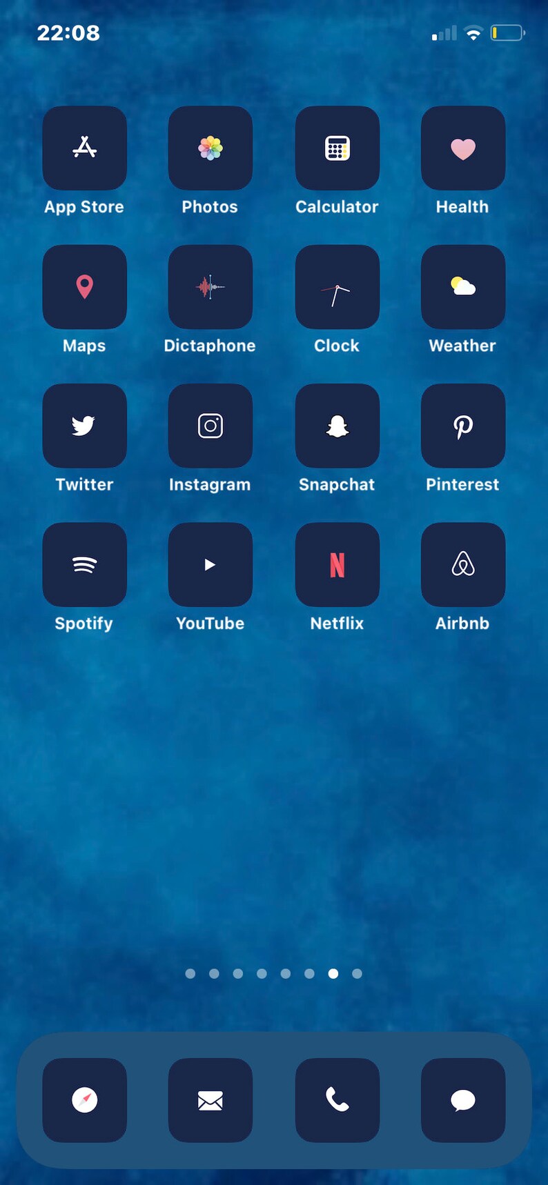 100 Navy Blue Minimalist Iphone Ios 14 App Icons Minimalist Etsy