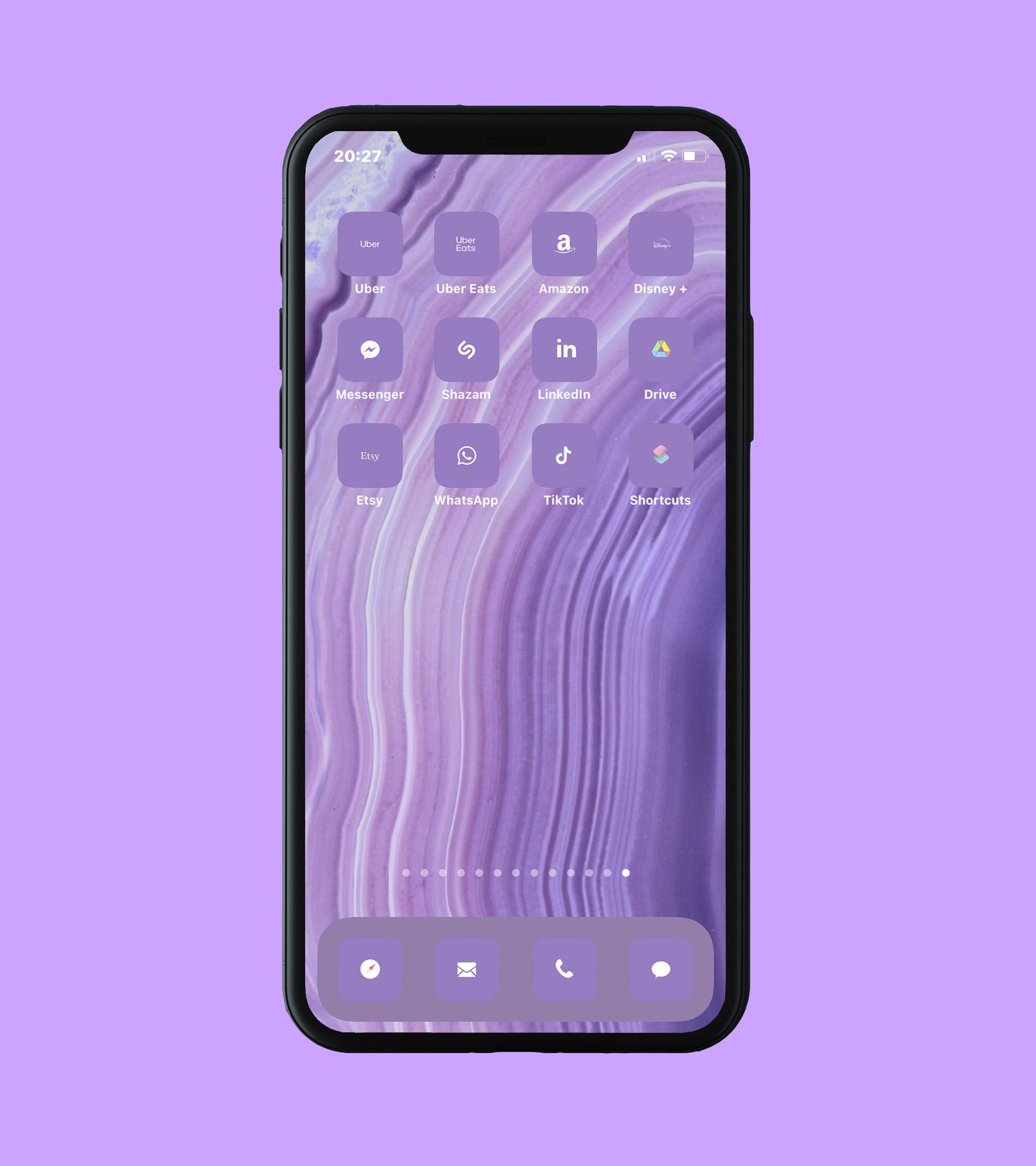 100 Lavender Purple Minimalist iPhone iOS 14 App Icons | Etsy