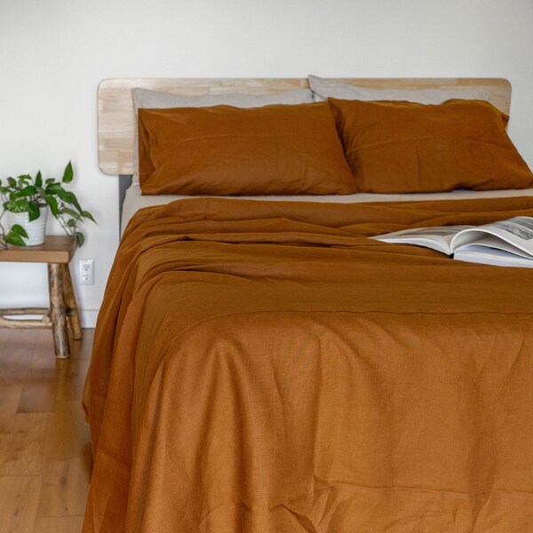 Linen Bedding King Etsy