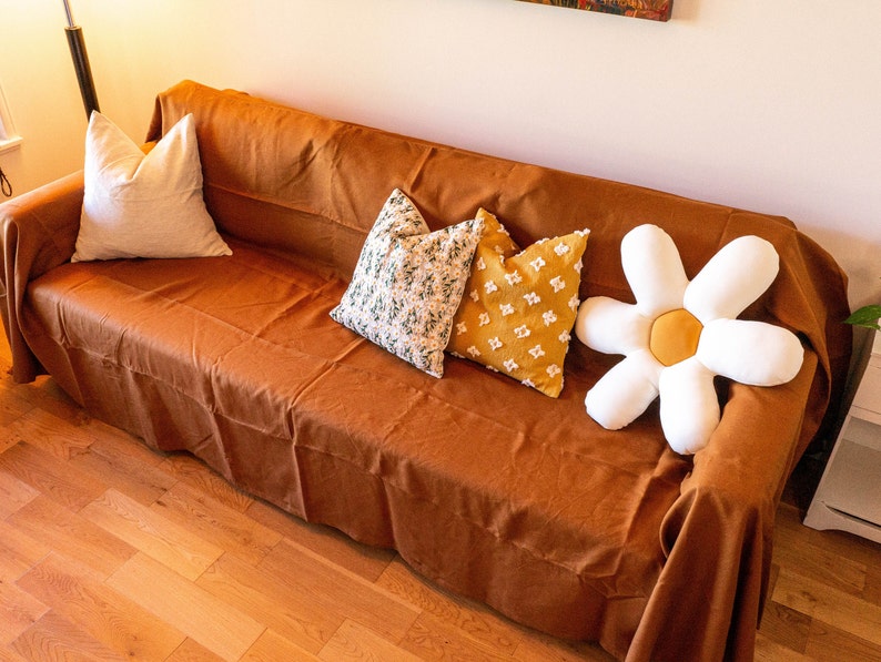 Linen Couch Cover in Moss Green Linen Sofa Slipcover for 2/ Etsy