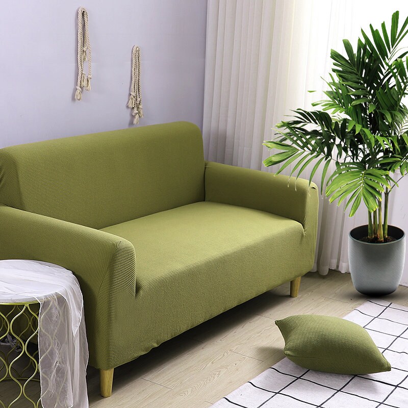 Olive Green Sofa Slipcover for 2/ 3 /4 Seater L Shape Sofa Etsy UK