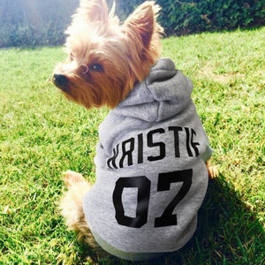 Adorable Personalized Dog Hoodies - Custom Pet Clothing with Pet Name -Custom Doggie Sweatshirt- dog apparel