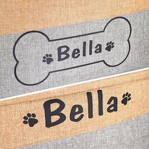High-quality pet storage basket with a flexible, foldable design. Made from polyester and cotton, this personalized organizer is ideal for keeping pet and kids' items tidy.