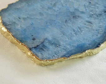 Blue Agate Cheese Platter/Tray, Table Decor, Natural Stone Platter, Agate Platters, Agate Cheese Board, Sign Boards, House Warming Gift