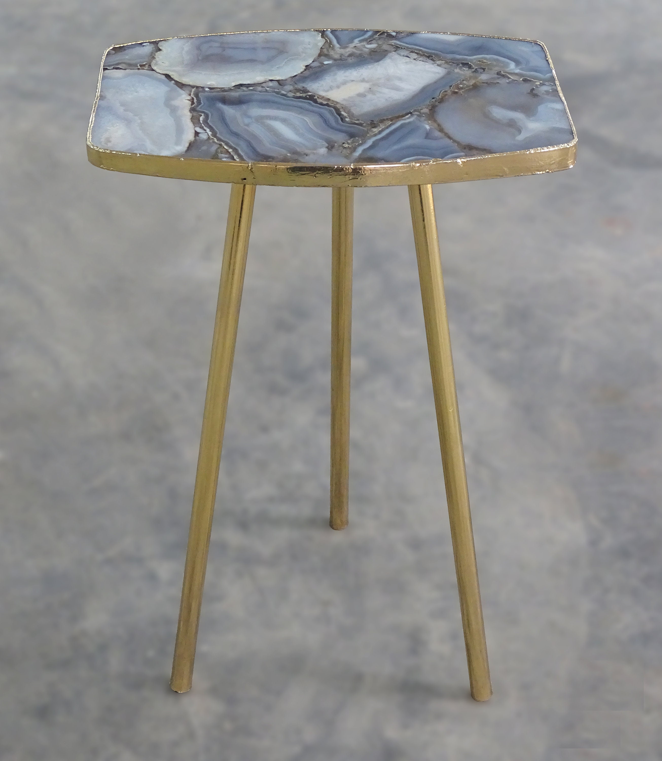 Banded Agate Gray Drink Table Composite Agate Drink Table - Etsy