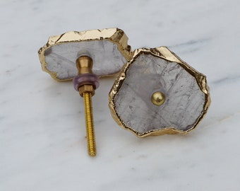 Pomelli/maniglie per cassetti in quarzo cristallino, maniglia decorativa per interni