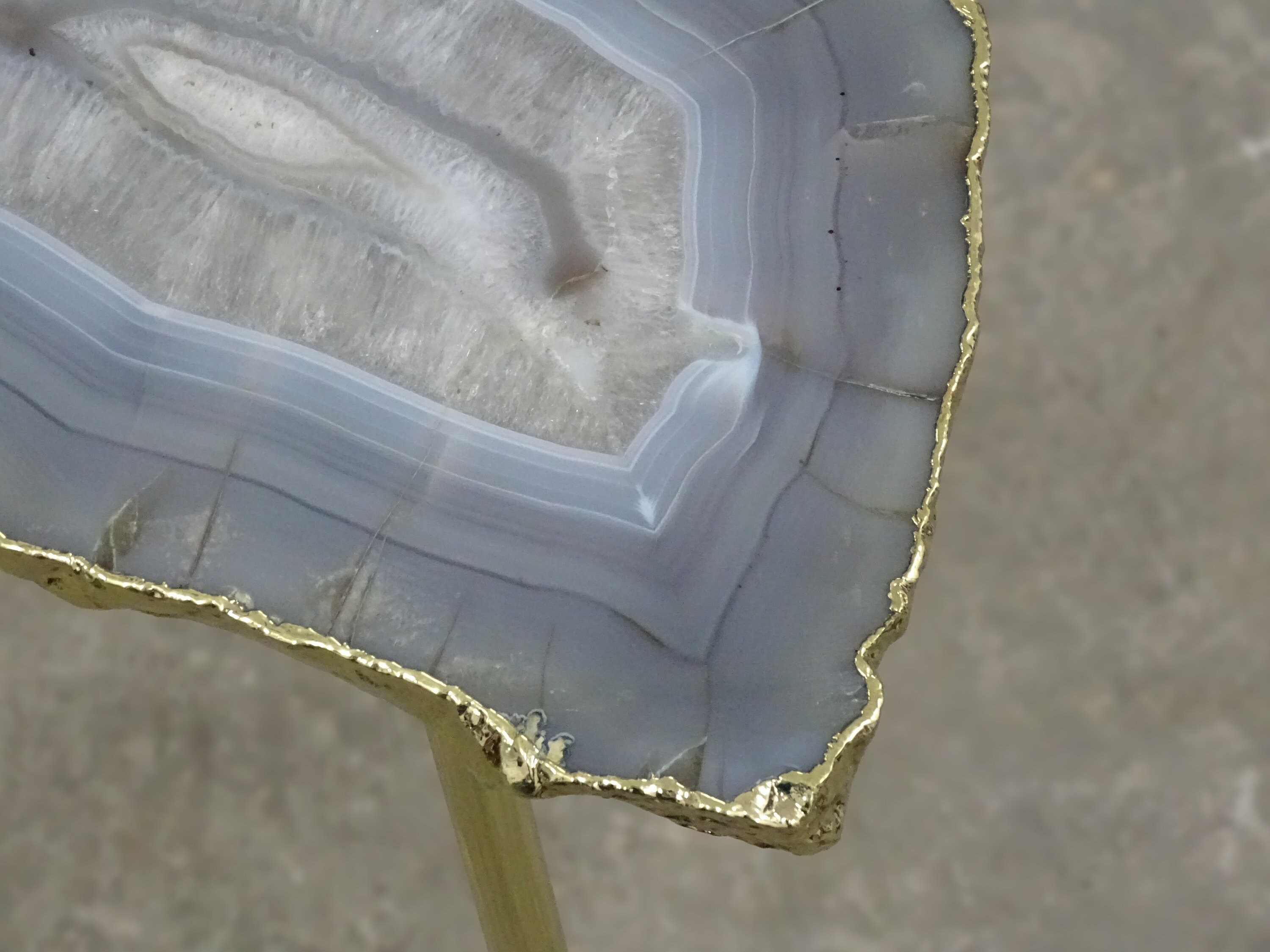 Gray Agate Drink Table Single Slice Agate Drink Table With - Etsy